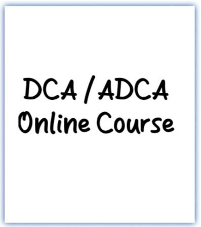 dca Adca online cources by yahan se padho